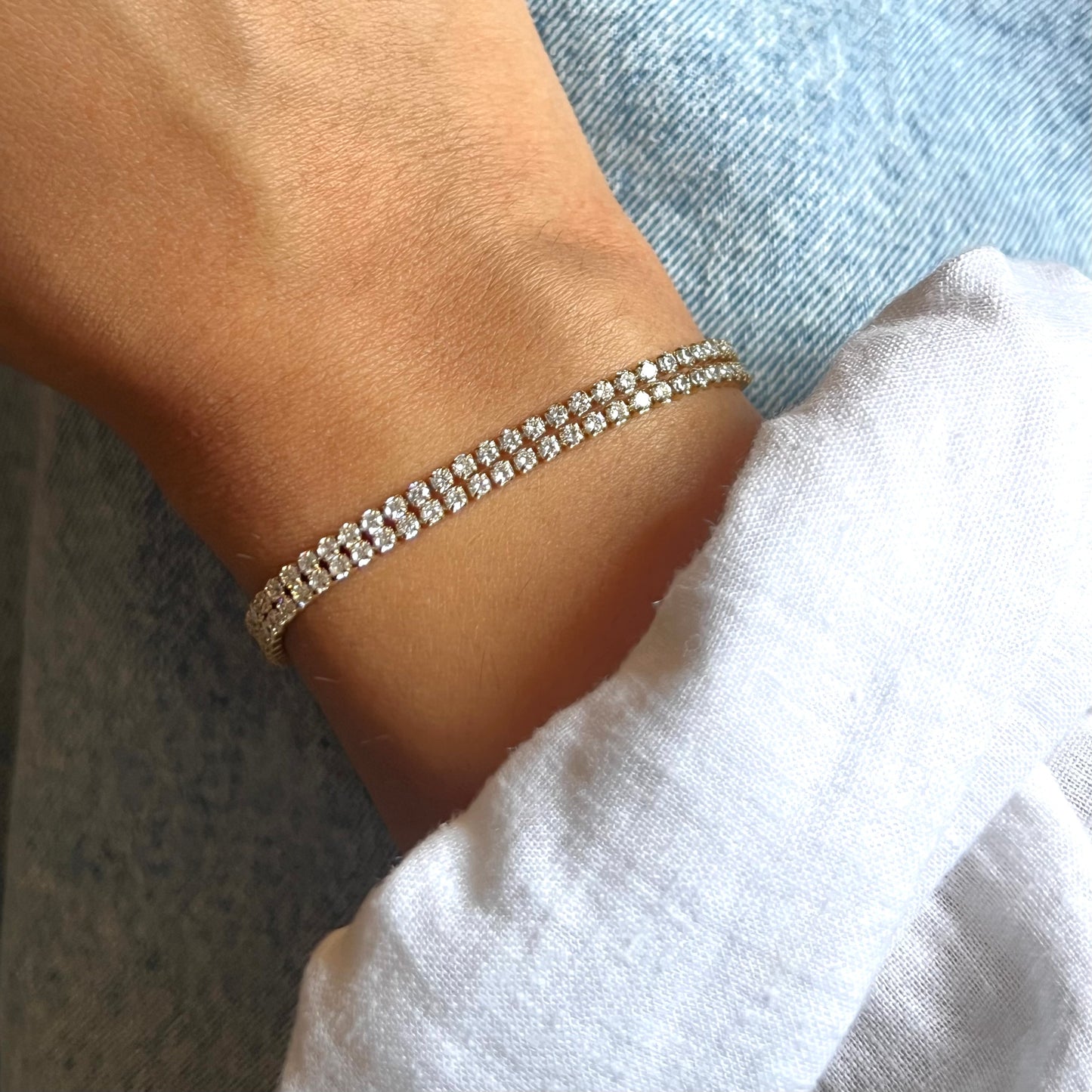 Cruz Layered Tennis Bracelet