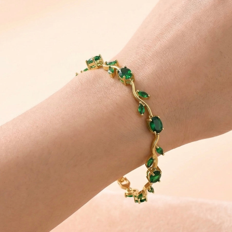Tulip Emerald Bracelet