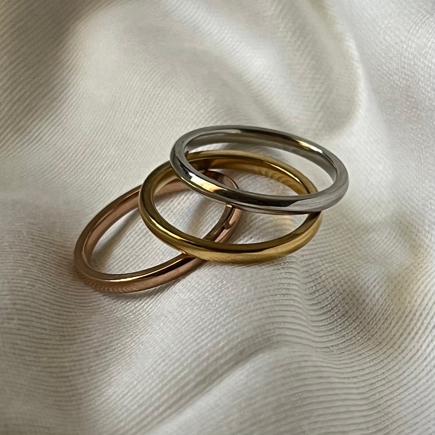 Sleek Bands Set (set of 3 separate rings)