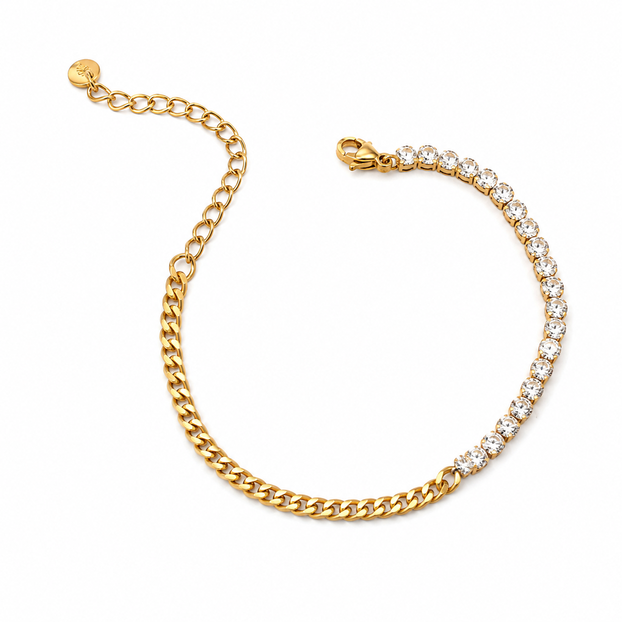 Cuban-Diamanté Bracelet