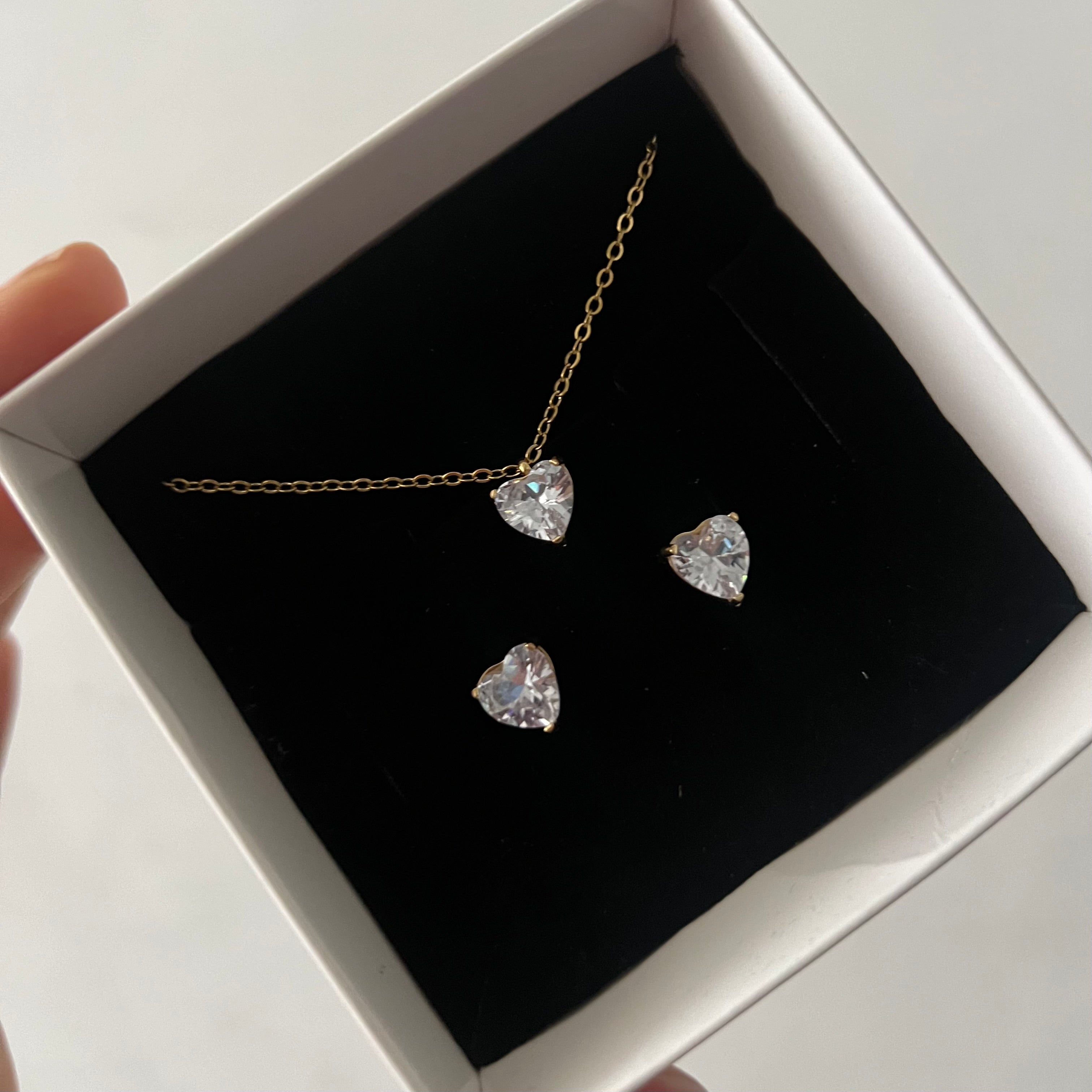 Classic Solitaire Set (earrings & necklace)
