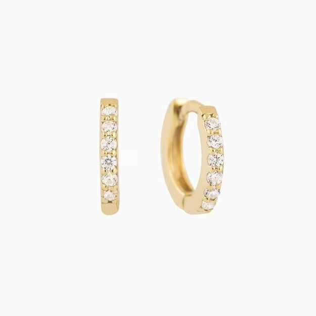 Mini Studded Hoops