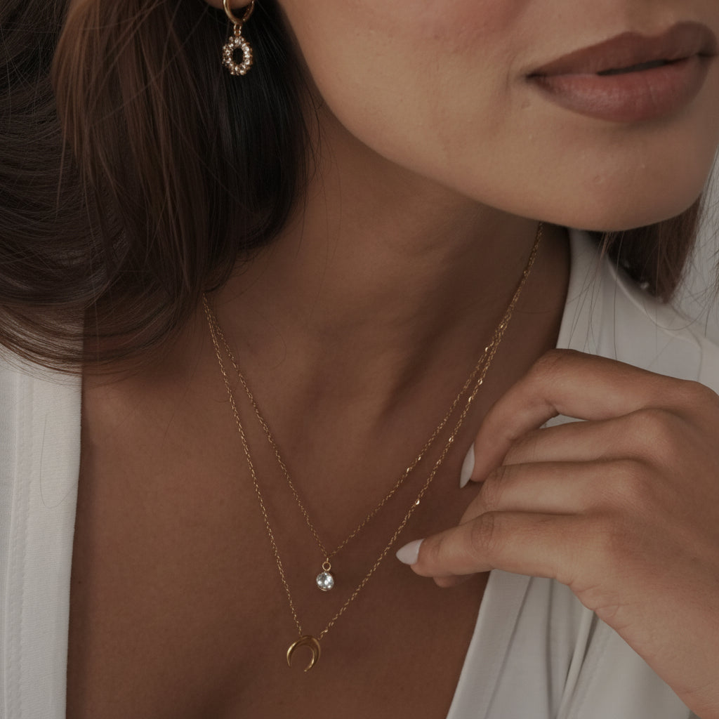 Crescent Layered Necklace