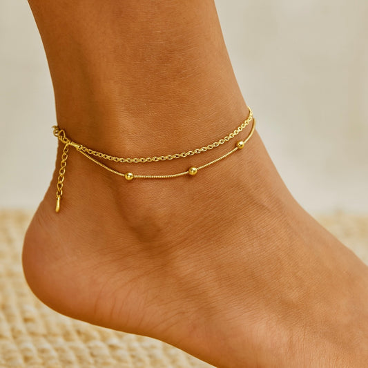 Silvia Layered Anklet