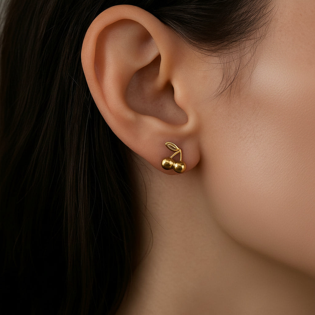 Mini CherryGold Studs