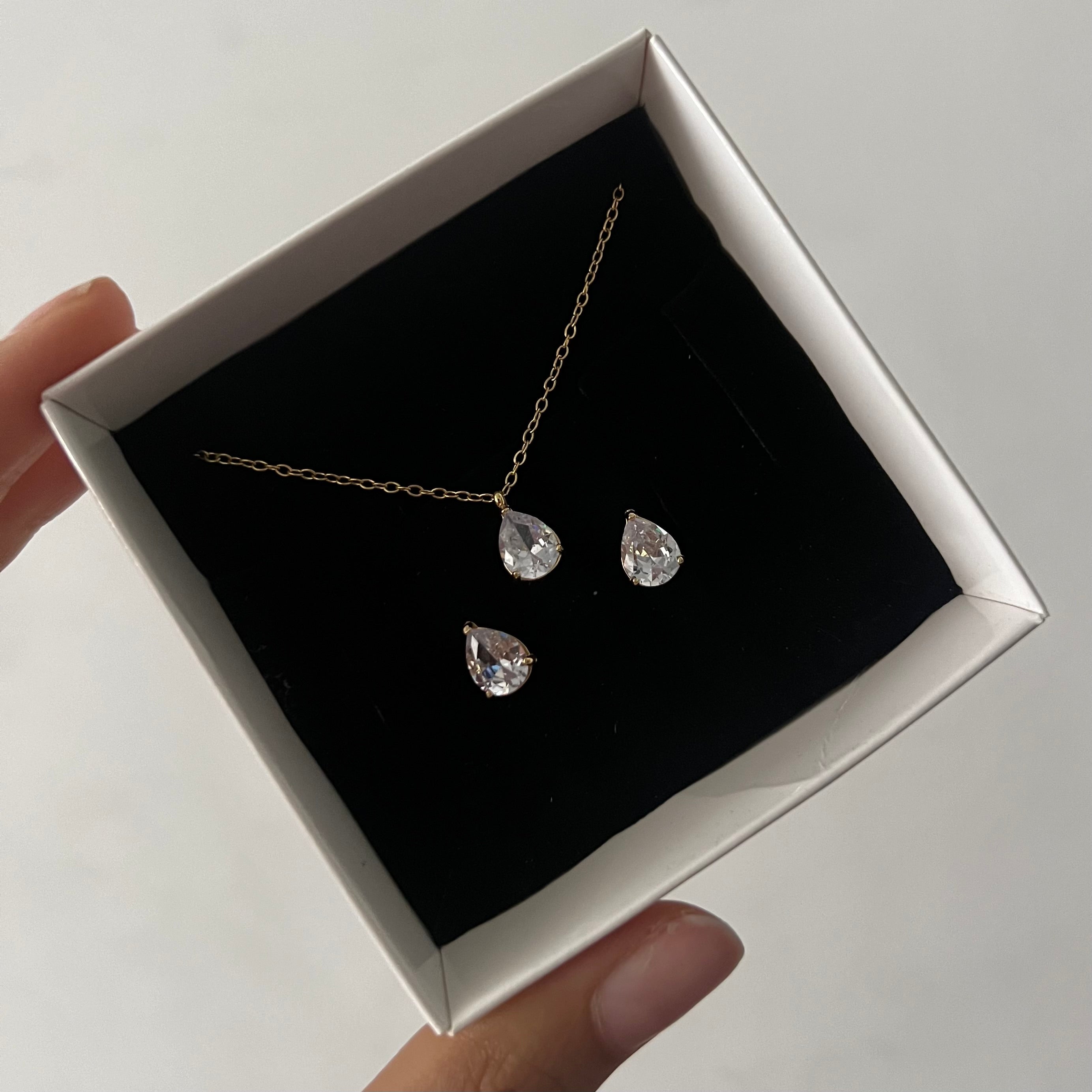 Classic Solitaire Set (earrings & necklace)