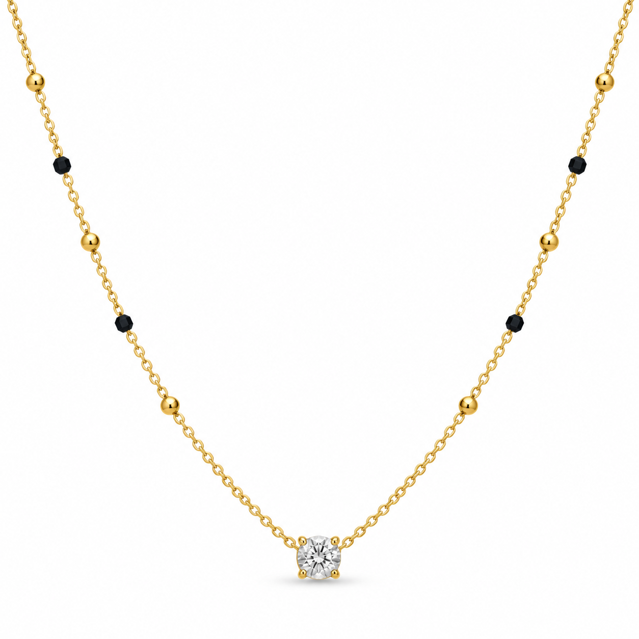 Dainty Diamond Mangalsutra-18k Gold Plated