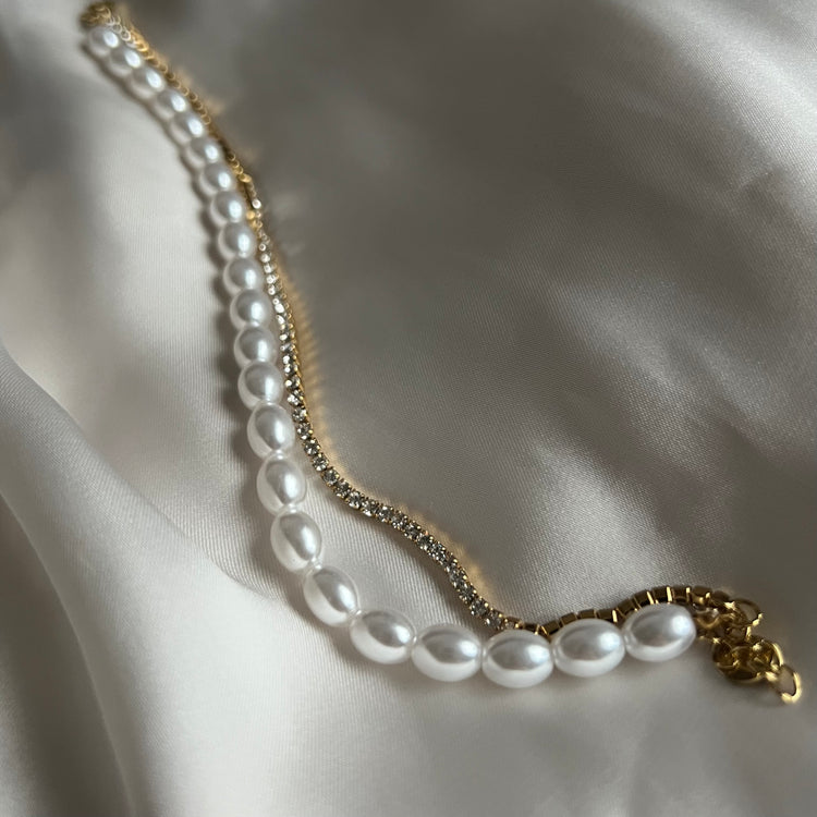 Pearl Diamanté Bracelet