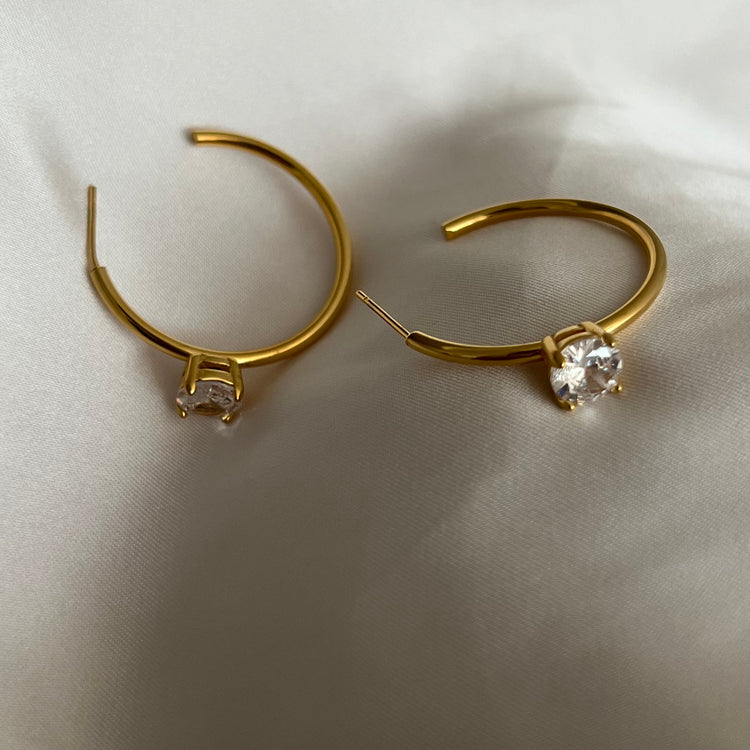 Zarina Rhinestone Hoops