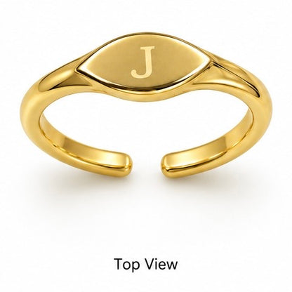 92.5 Sterling Silver Initial Ring
