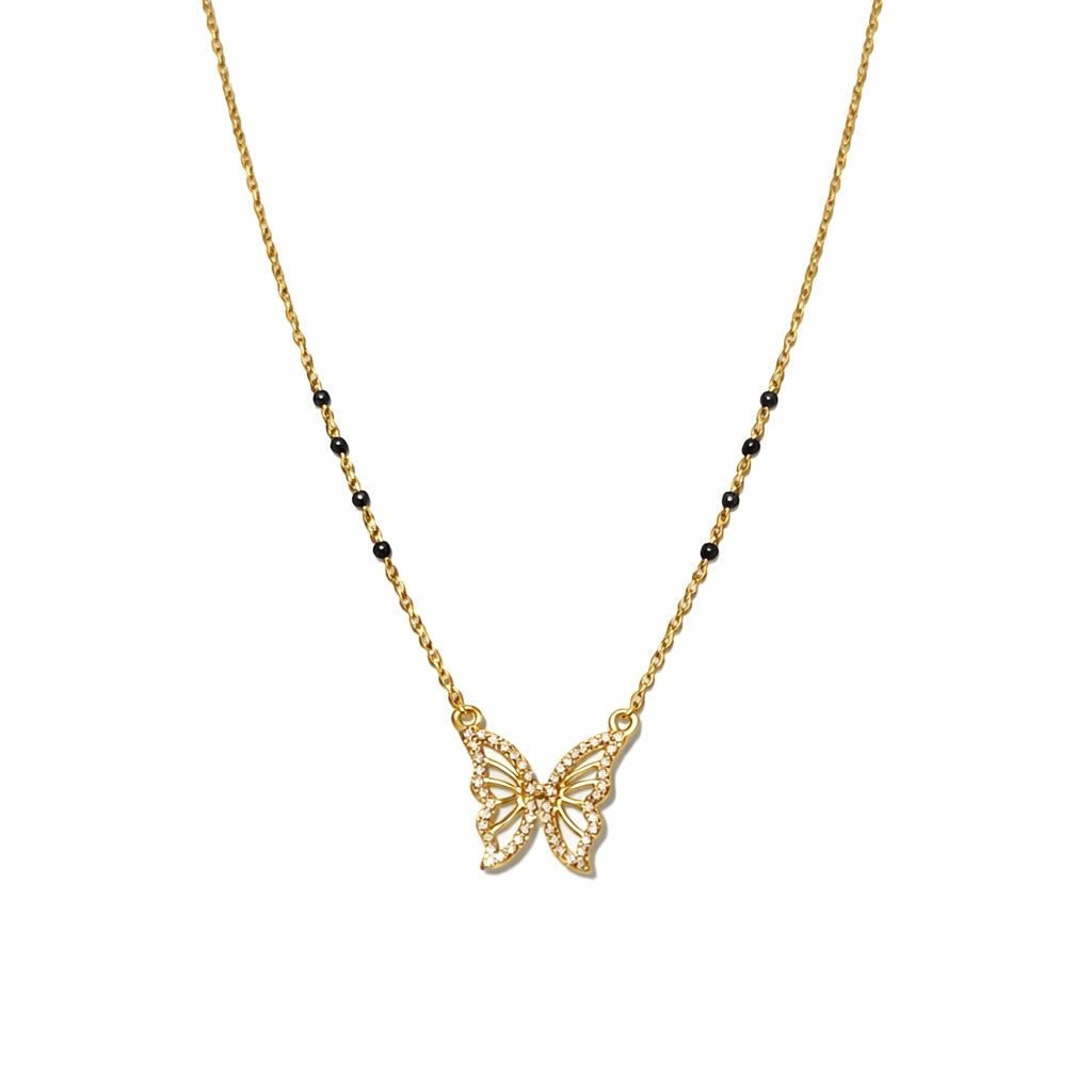 Crystal Butterfly Mangalsutra