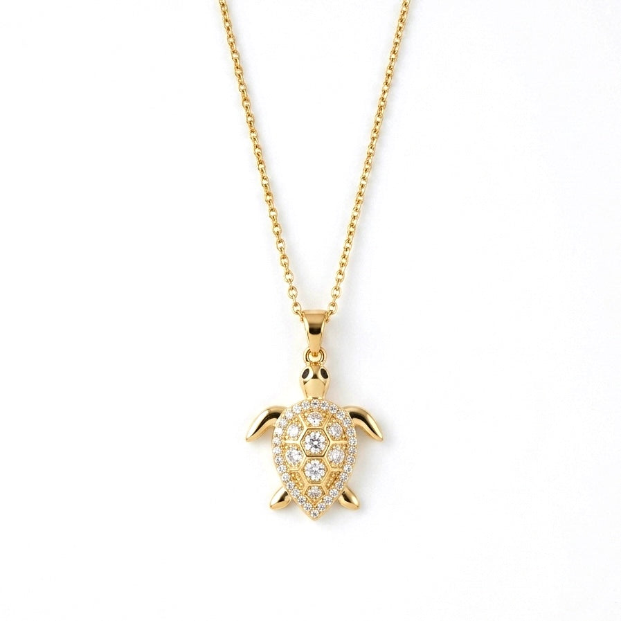 Tortoise Rhinestone Necklace