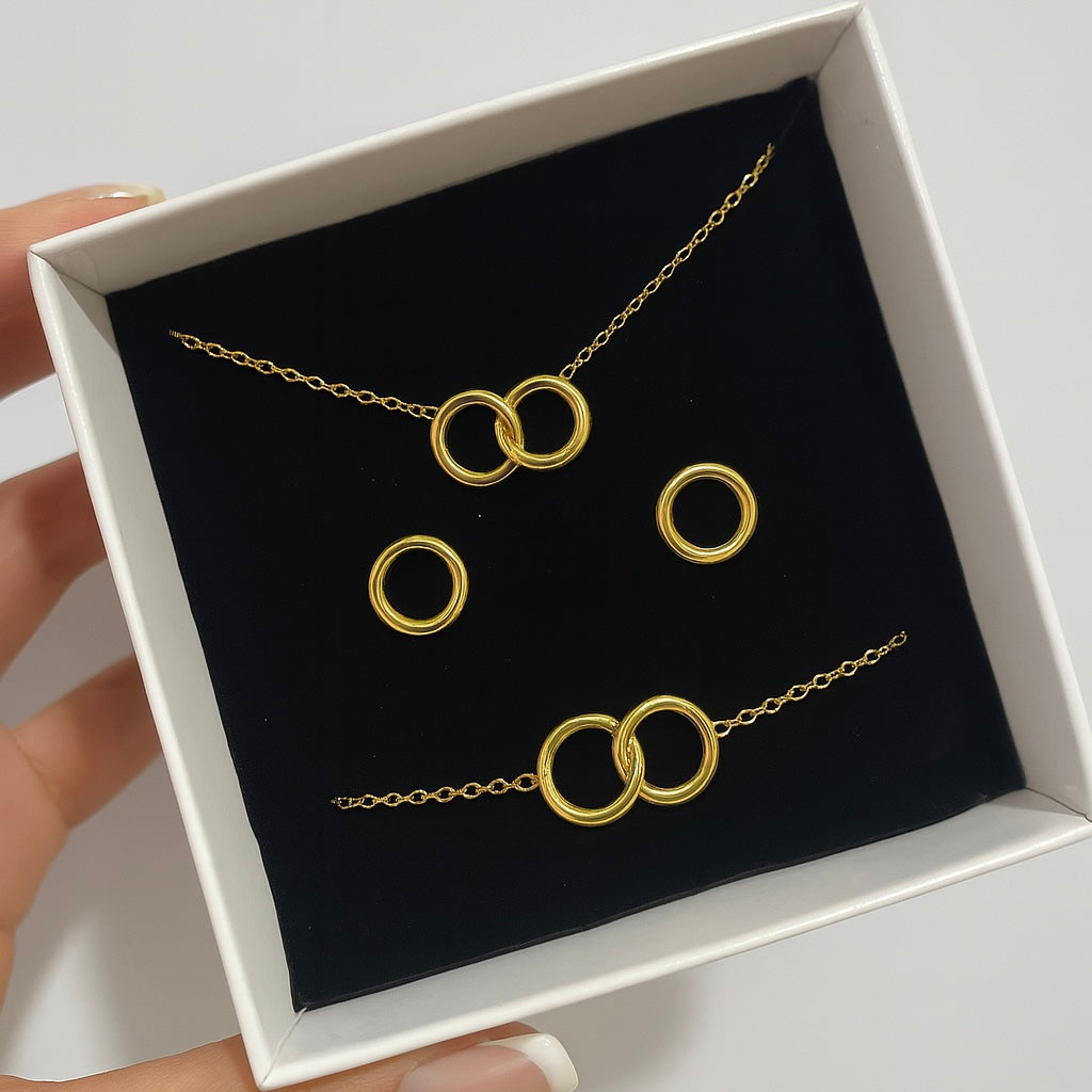 Loop Set (Bracelet, Necklace & Earrings)