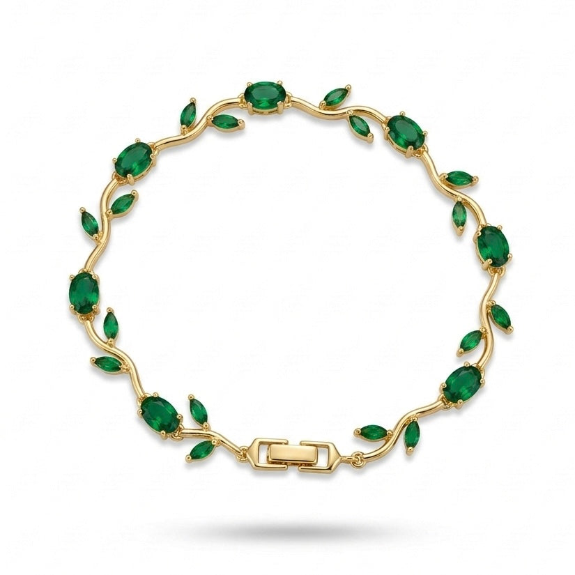 Tulip Emerald Bracelet
