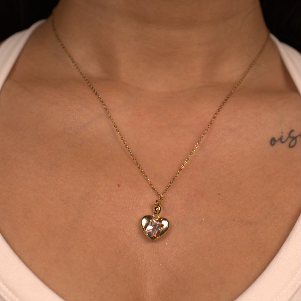 Velour Heart Necklace