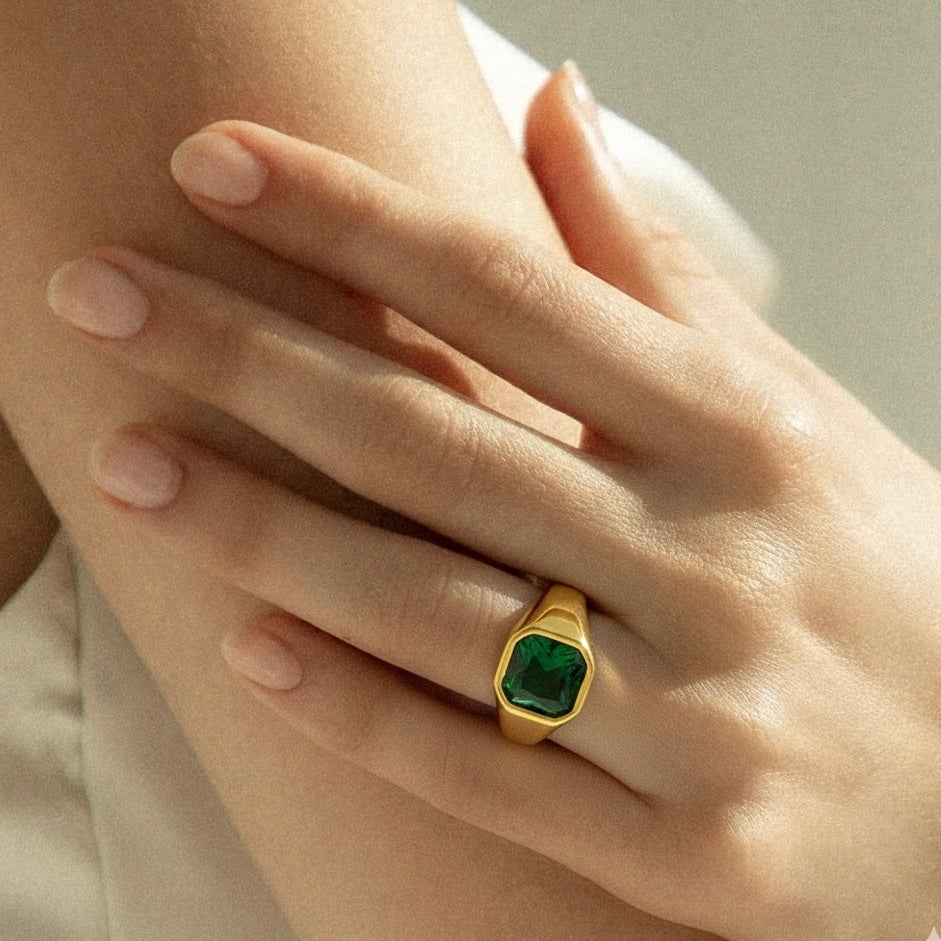 Emerald Signet Ring