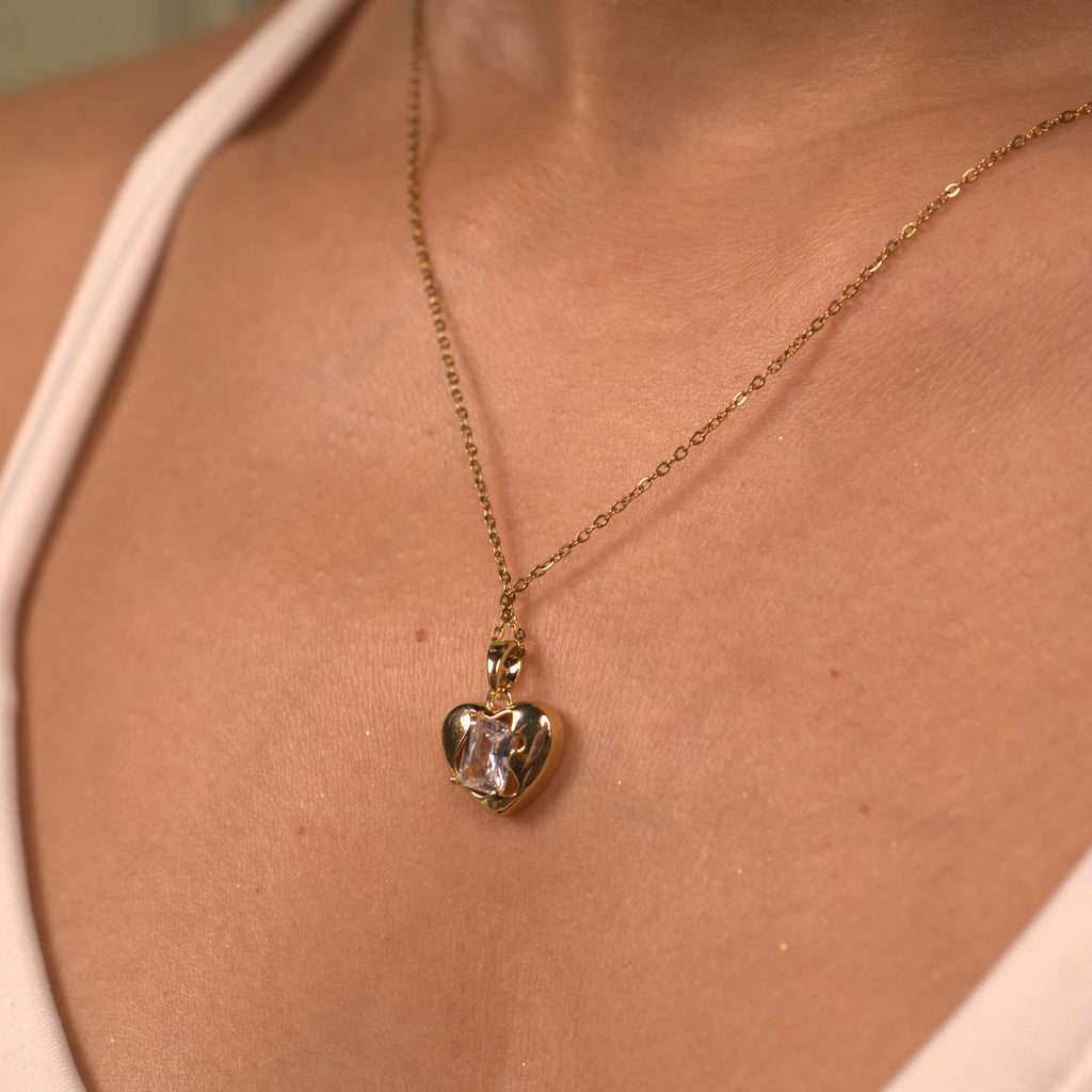 Velour Heart Necklace