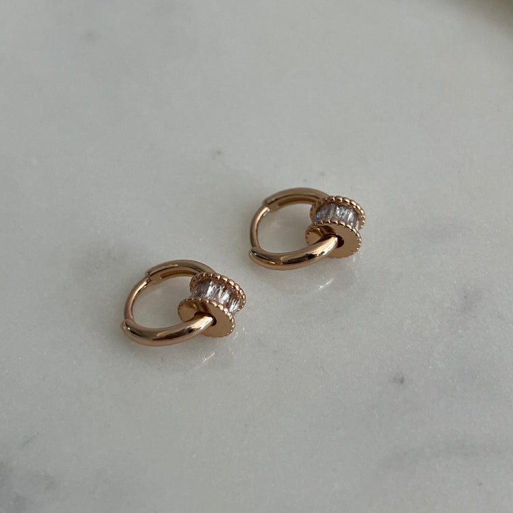 Abyss Huggies (rose gold finish)