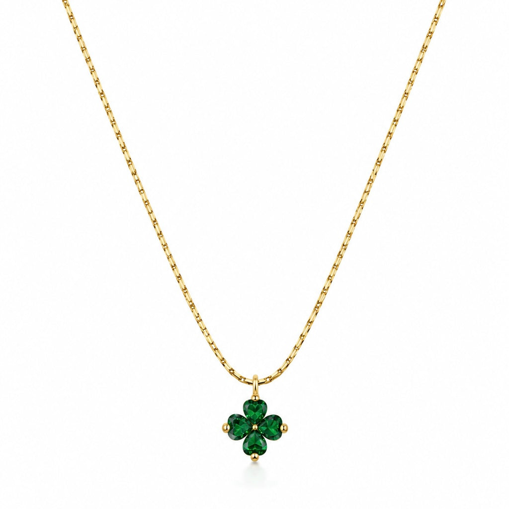 Emerald Clover Necklace