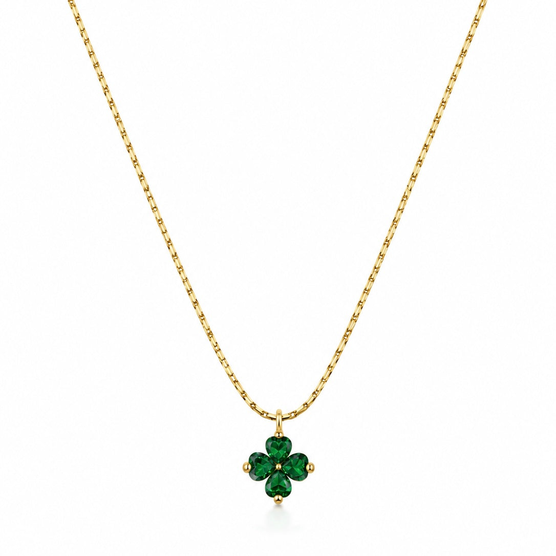 Emerald Clover Necklace