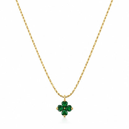 Emerald Clover Necklace