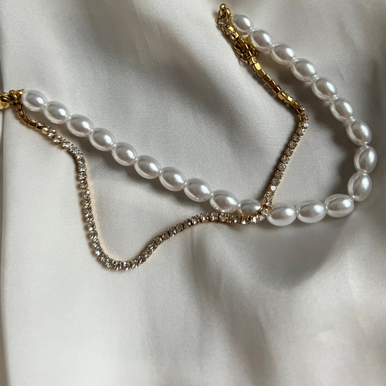 Pearl Diamanté Bracelet