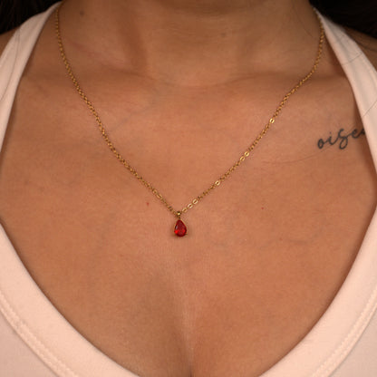 Red Droplet Necklace