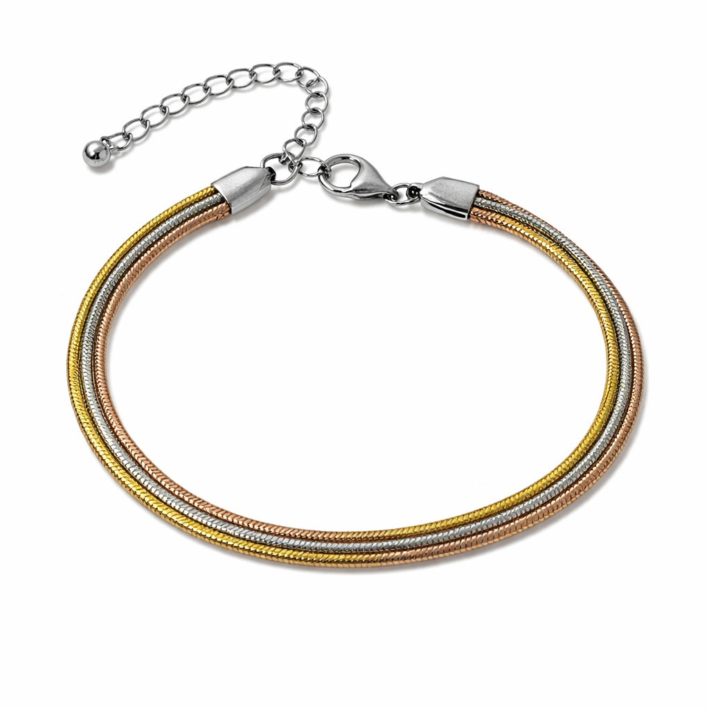 Mix Metal Stack Anklet