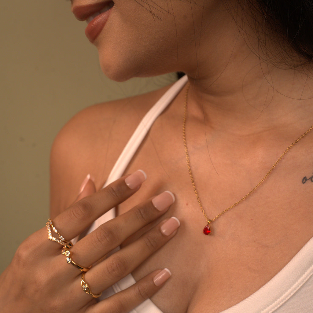 Red Droplet Necklace