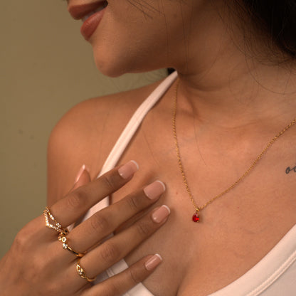 Red Droplet Necklace