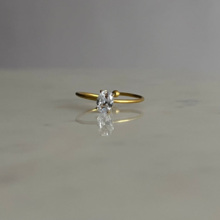 Oval Solitaire Ring