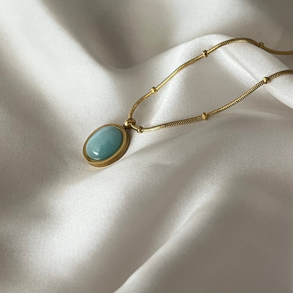 Aquamarine Opal Necklace