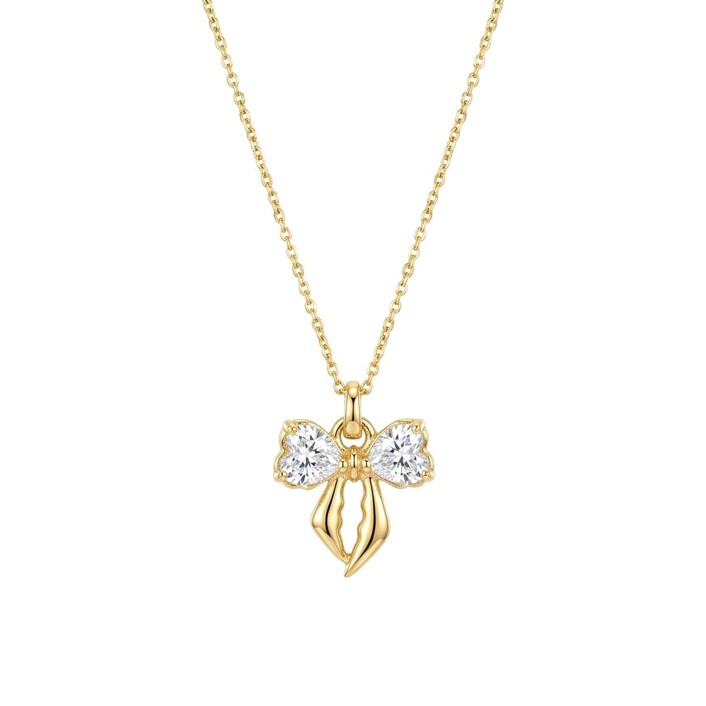 Crystal Bow Necklace
