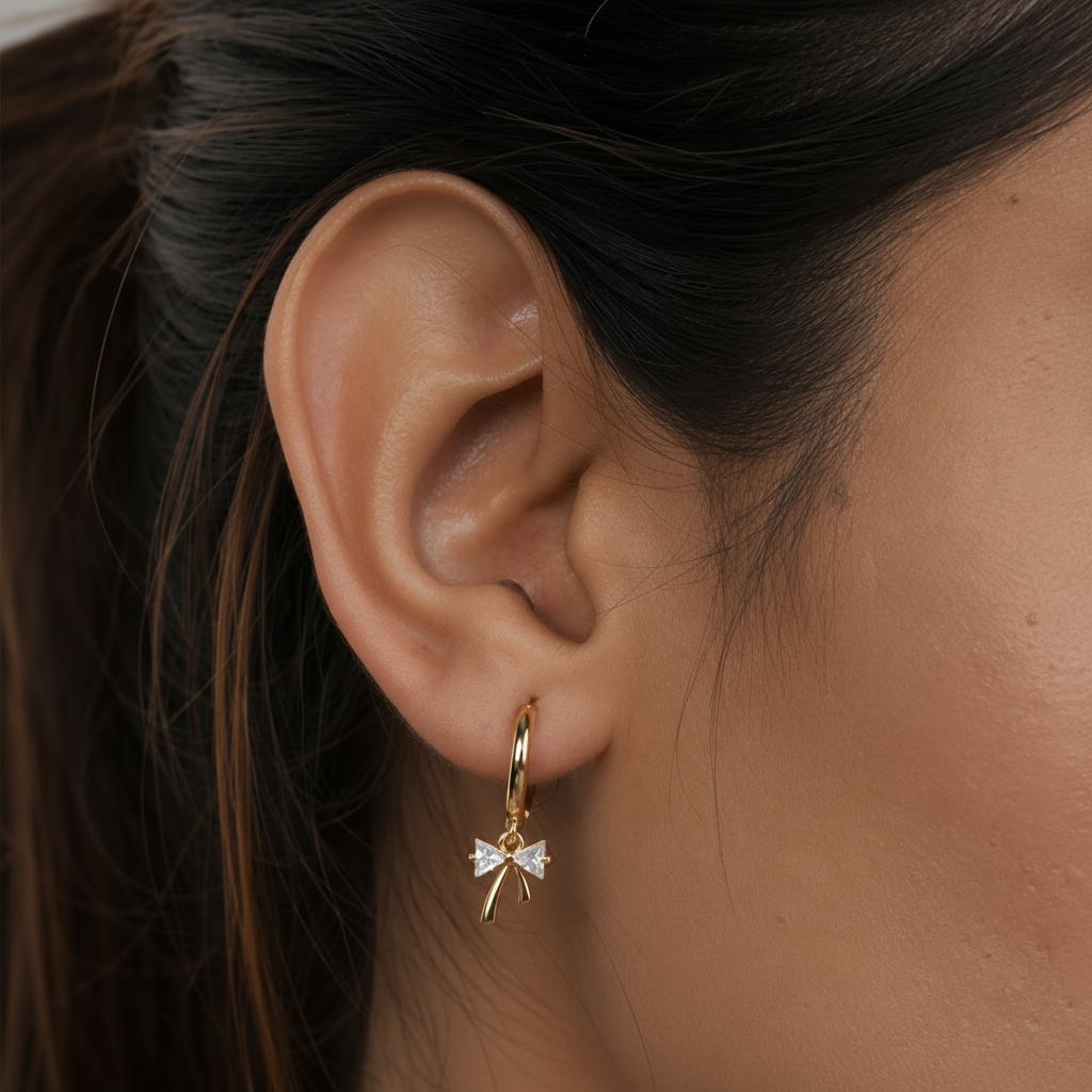Mini Crystal Bow Earrings