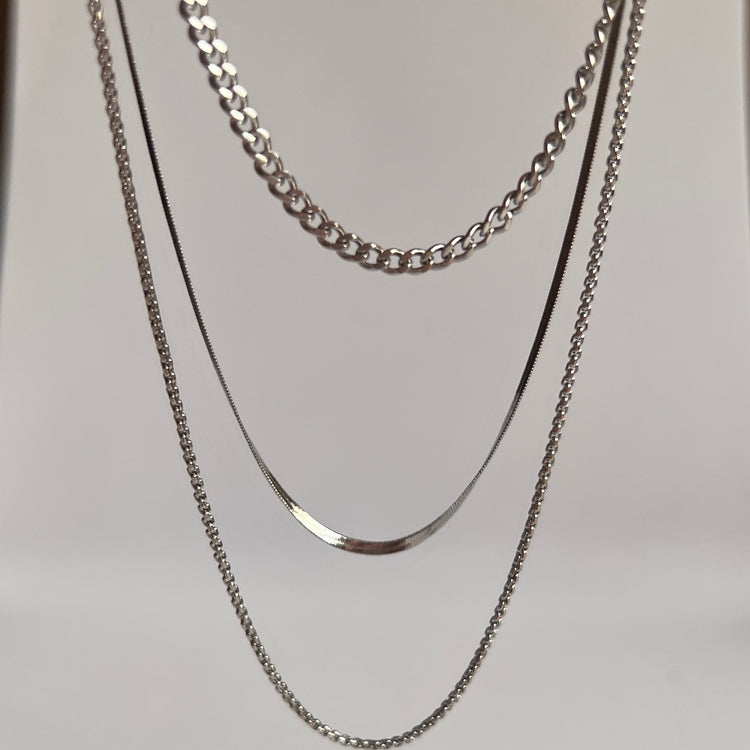 Silver Layered Necklace