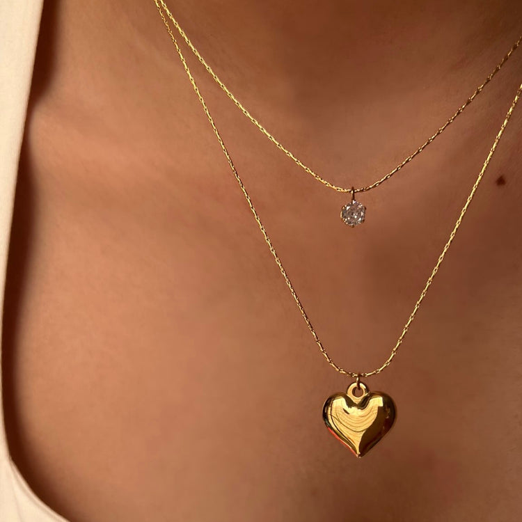 Vivian Heart Layered Necklace