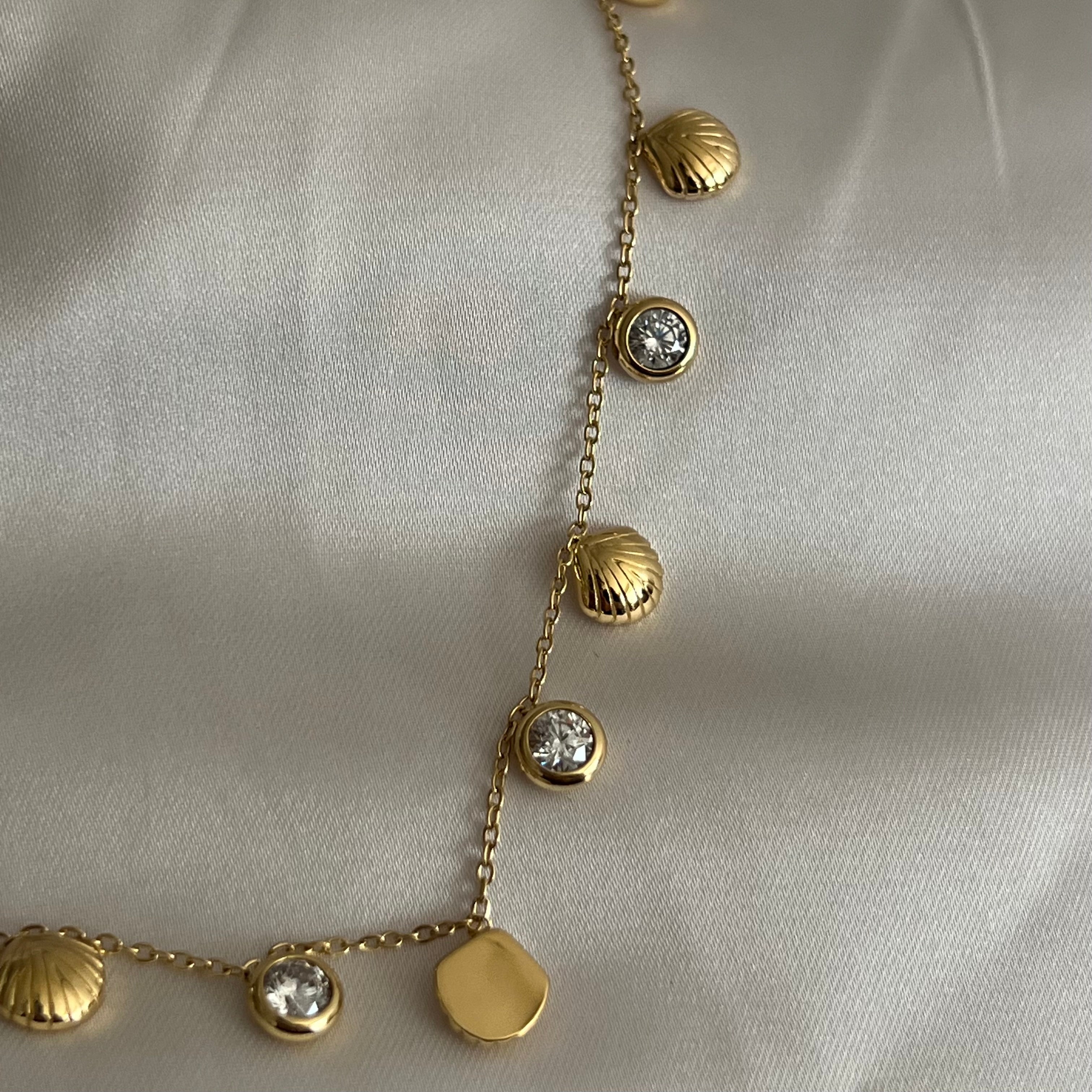 Sea-Shell Crystal Necklace