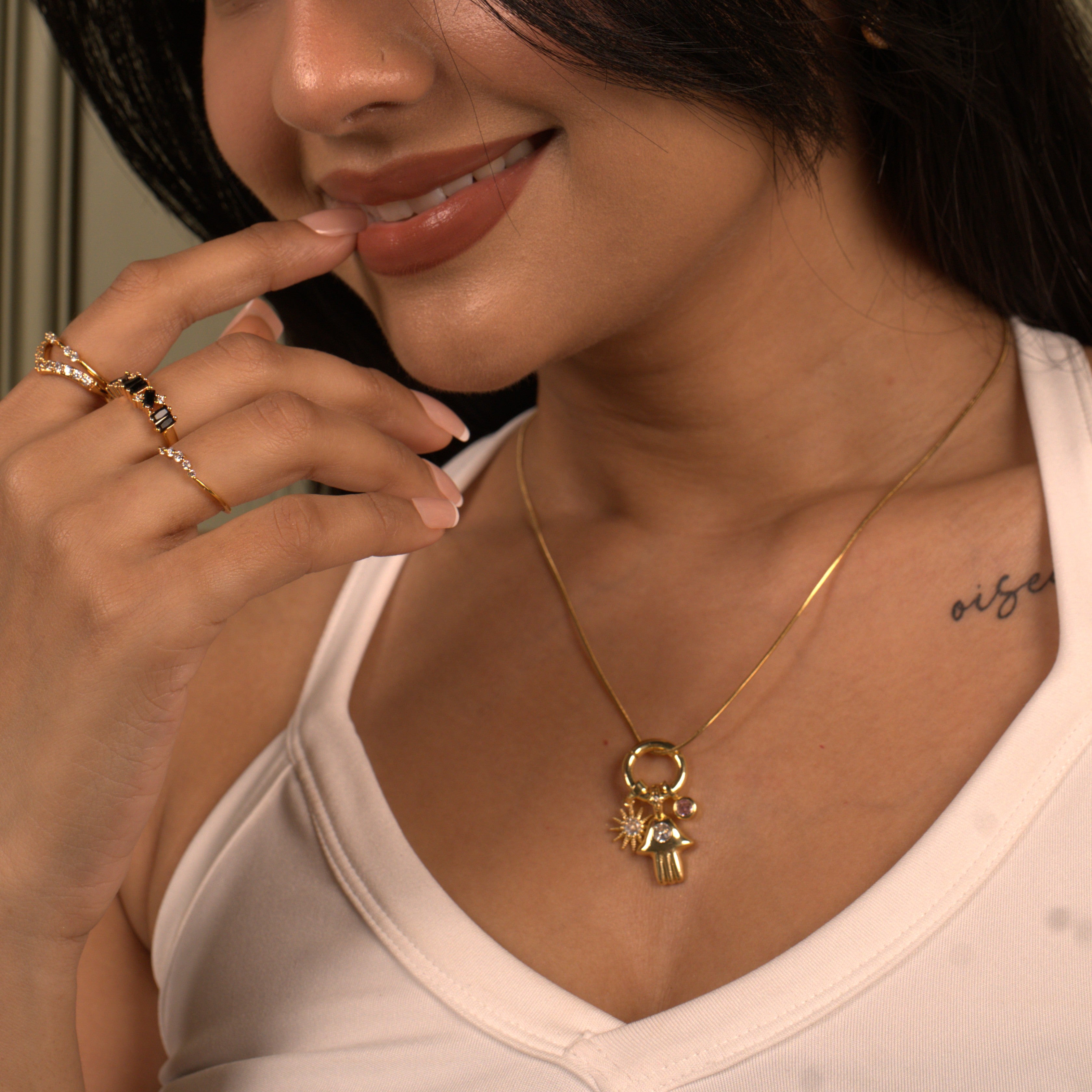 Hamsa Charms Necklace