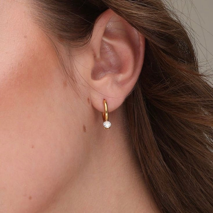Mini Diamond Hoops