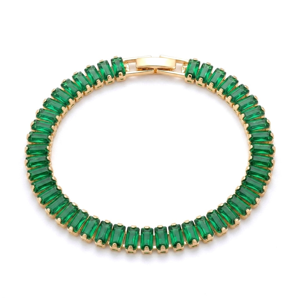 Emerald Baguette Tennis Bracelet