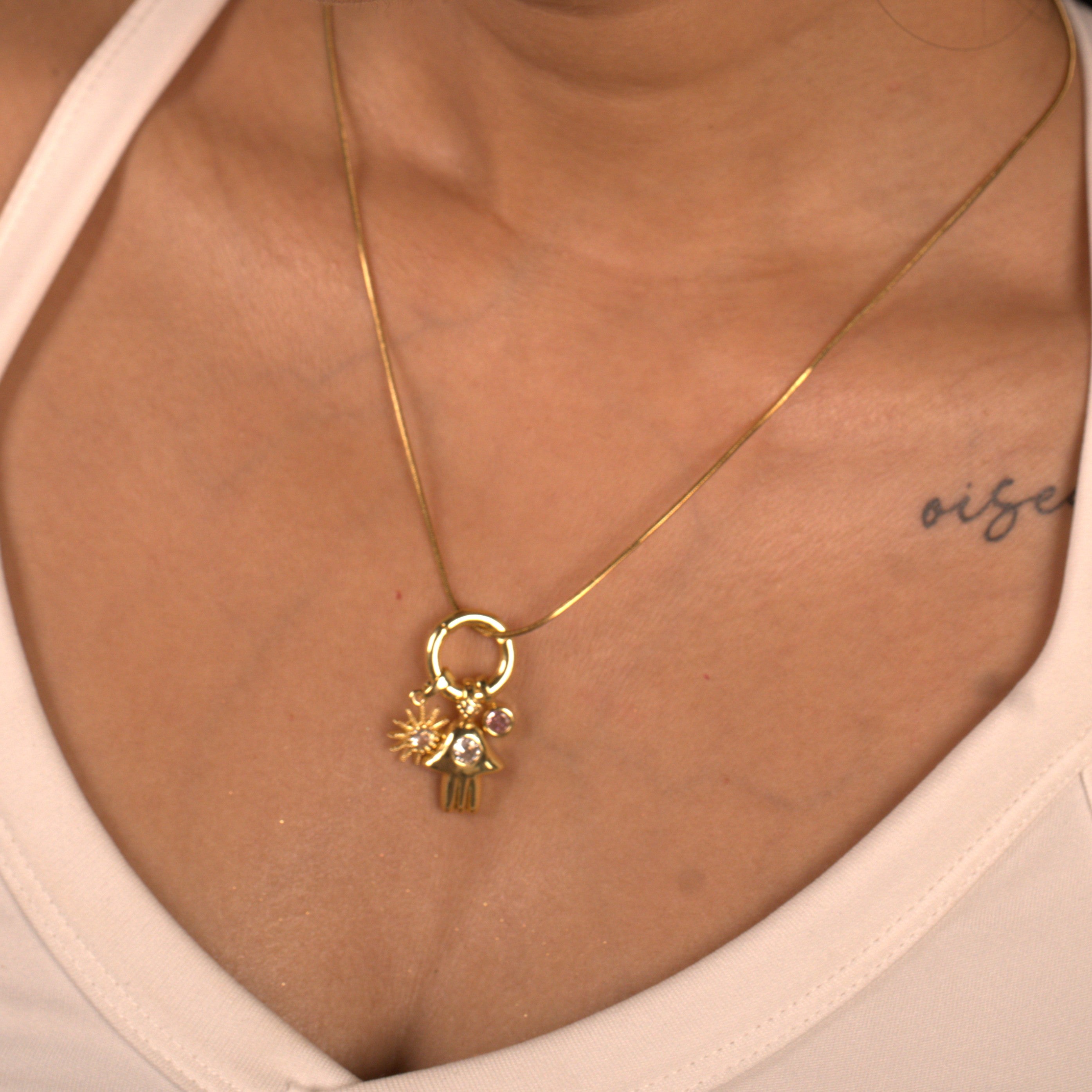 Hamsa Charms Necklace