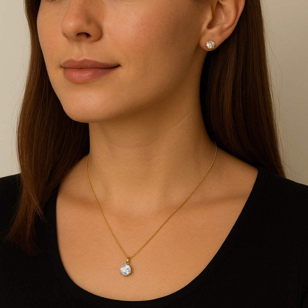 Classic Solitaire Set (earrings & necklace)