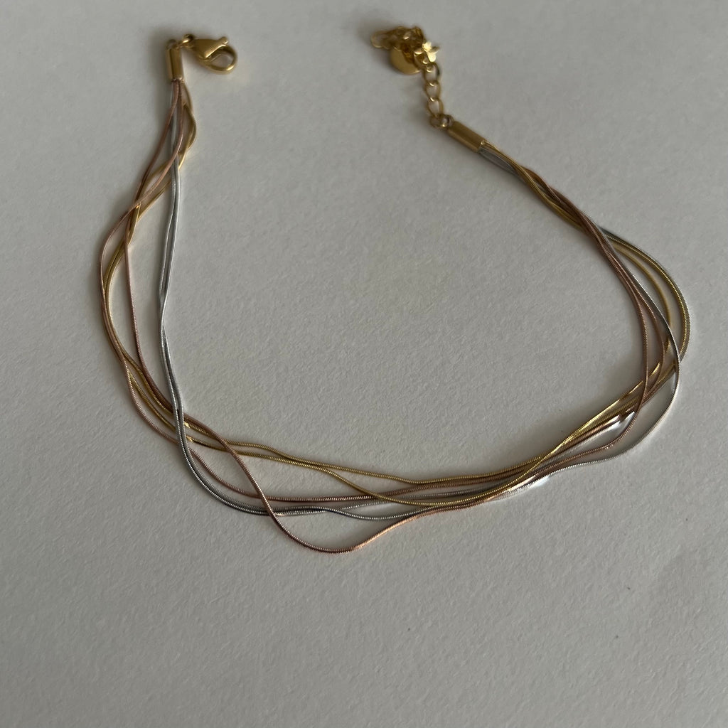 Mix Metal Stack Anklet