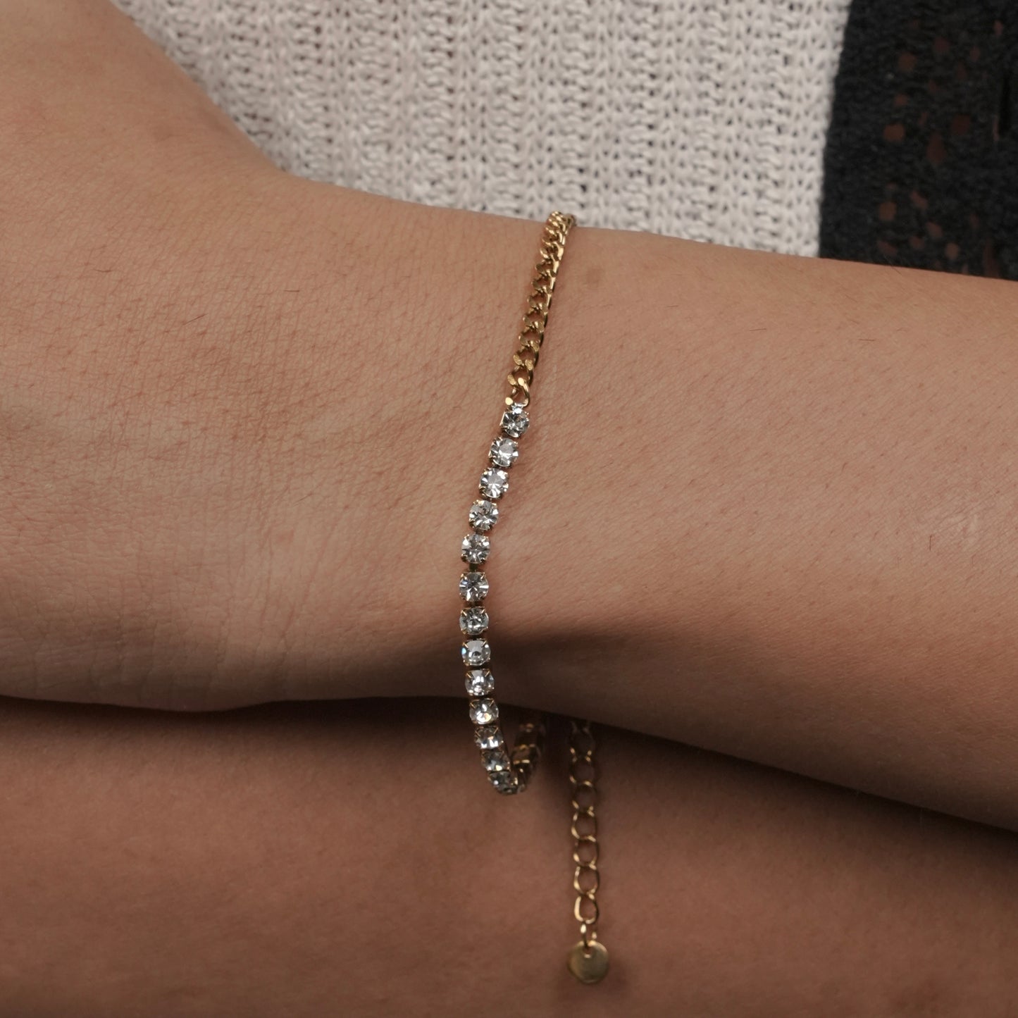 Cuban-Diamanté Bracelet