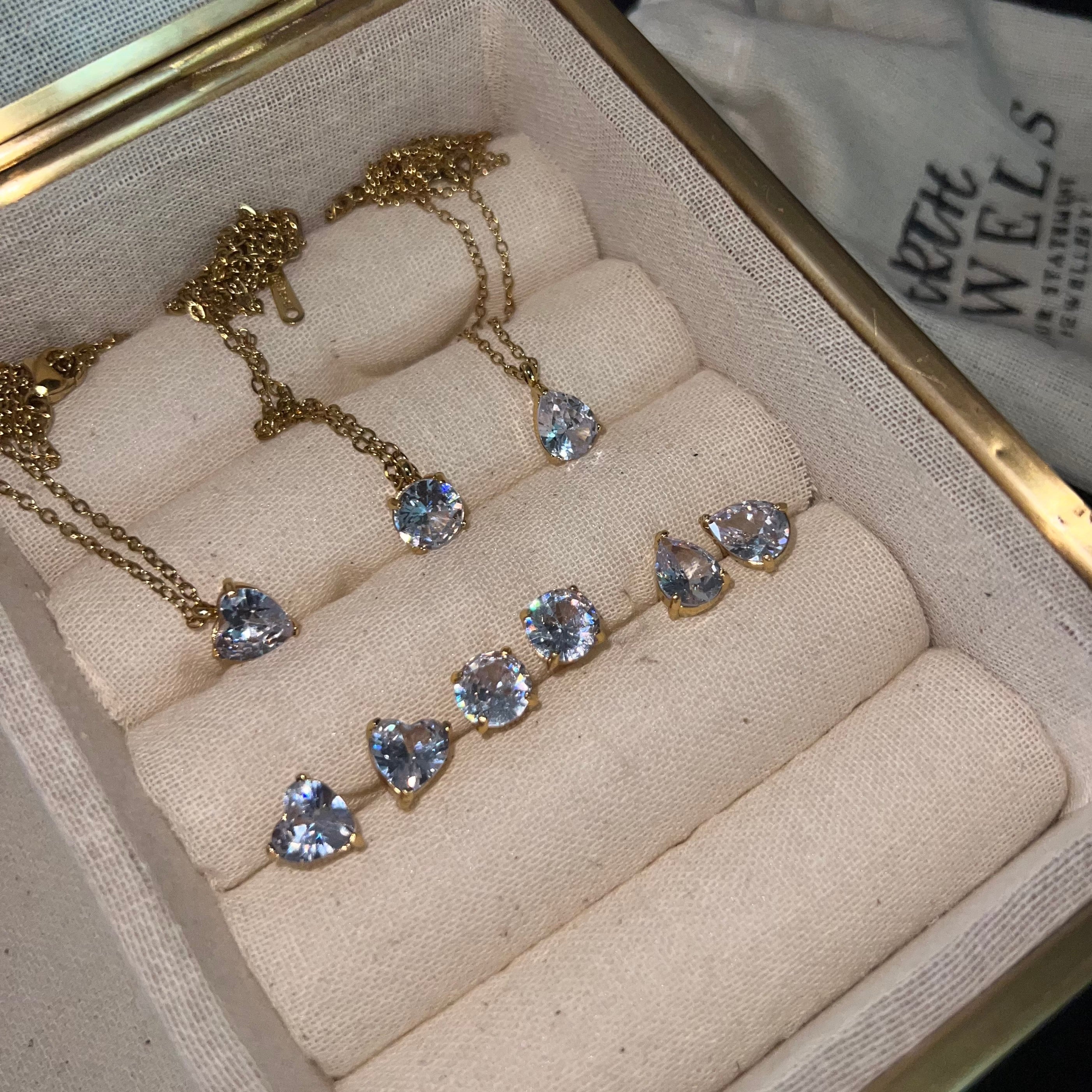 Classic Solitaire Set (earrings & necklace)