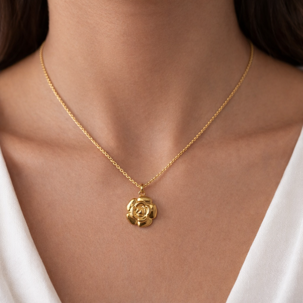 Vintage Rose Necklace
