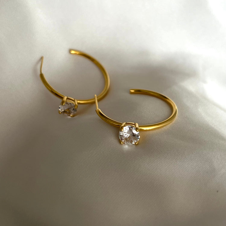 Zarina Rhinestone Hoops