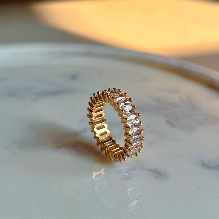 Crystal Baguette Ring