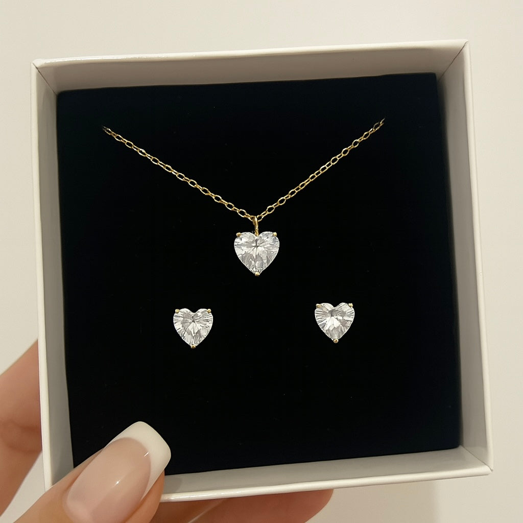 Classic Solitaire Set (earrings & necklace)