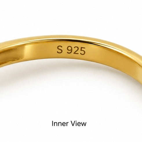 92.5 Sterling Silver Initial Ring